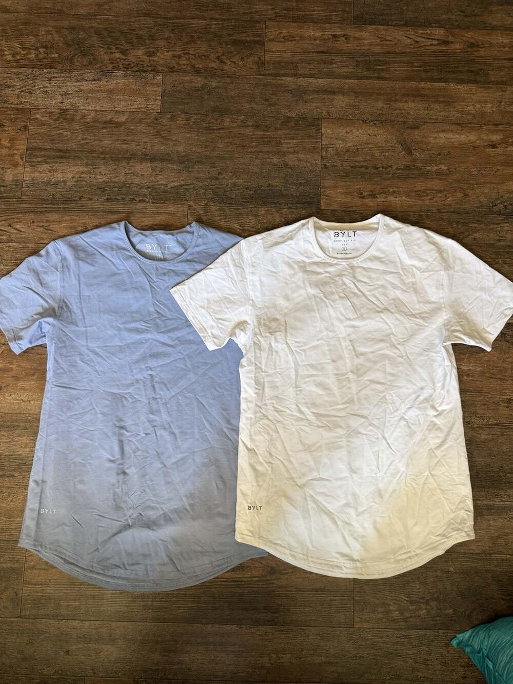 BYLT Basics Men’s M Drop Cut LUX Short Sleeve Crew Neck T-Shirt Bundle of 2